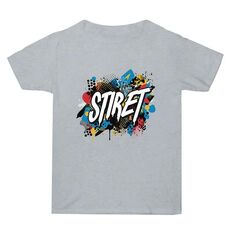 Maglietta estiva larga in cotone a maniche corte con stampa personalizzata su richiesta, taglia: XXXL (grigio-1)