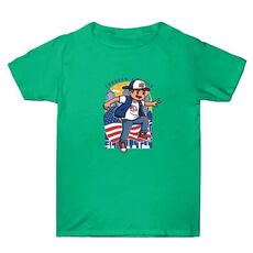 Maglietta estiva larga in cotone a maniche corte con stampa personalizzata su richiesta, taglia: XXXL (verde-2)