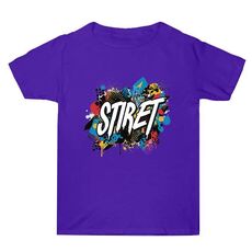 Maglietta estiva larga in cotone a maniche corte con stampa personalizzata su richiesta, taglia: XXXL (viola-1)