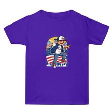 Maglietta estiva larga in cotone a maniche corte con stampa personalizzata su richiesta, taglia: XXXL (viola-2)