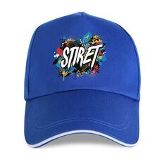 Cappello con visiera in poliestere e cotone con fibbia in acciaio, stampa su richiesta (blu)