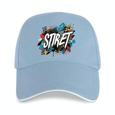 Cappello con visiera in poliestere e cotone con fibbia in acciaio, stampa su richiesta (azzurro cielo)
