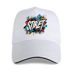 Cappello con visiera in poliestere e cotone con fibbia in acciaio, stampa su richiesta (bianco)