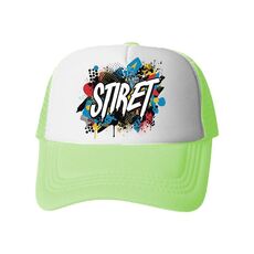 Cappello con visiera in tessuto a rete di spugna con stampa su richiesta (verde menta)
