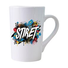 Tazza in ceramica bianca conica Tazza per l'acqua Stampa personalizzata su richiesta (stampe colorate)