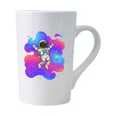 Tazza in ceramica bianca conica Tazza per l'acqua Stampa personalizzata su richiesta (astronauta)