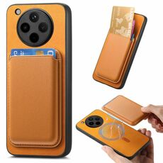 Per OPPO Find X8 Retro Magsafe Card Bag PU Cover posteriore Custodia per telefono (giallo)