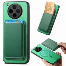 Per OPPO Find X8 Retro Magsafe Card Bag PU Cover posteriore Custodia per telefono (verde)