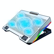 S605 RGB Light 5 ventole silenziose Supporto regolabile in altezza Supporto di raffreddamento per laptop da gioco
