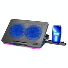 Supporto di raffreddamento per notebook con angolo regolabile NF250, doppia ventola, tappetino di raffreddamento per laptop
