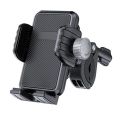 Supporto per cellulare con assorbimento degli urti per bicicletta e motocicletta, supporto per navigazione a gravità (nero)