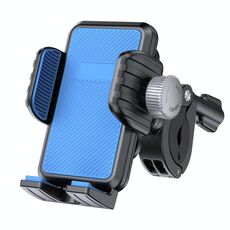 Supporto per cellulare con assorbimento degli urti per bicicletta e motocicletta, supporto per navigazione a gravità (blu)