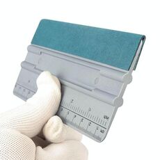 29 cm con scala Auto Film Scraper Strumento per raschiare la carta da parati quadrata lunga (grigio scuro)