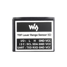 Sensore di distanza laser TOF a tempo di volo Waveshare, comunicazione UART / I2C / IO, portata: 25 m