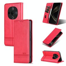 Per vivo Y300 AZNS Custodia per telefono in pelle di vitello con texture magnetica (rosso)