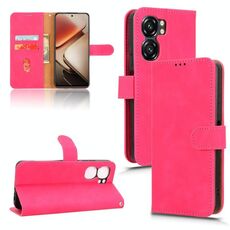 Per Oukitel C58 Custodia in pelle magnetica con chiusura magnetica (rosso rosa)