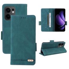 Per OPPO Reno13 F Custodia in pelle con chiusura magnetica (verde)