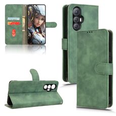 Per Cubot Max 5 Custodia in pelle magnetica con chiusura magnetica (verde)