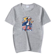 Maglietta a maniche corte in modal con scollo rotondo stampato per ragazzo, stampa su richiesta, taglia: XXXXXL (blu lago)