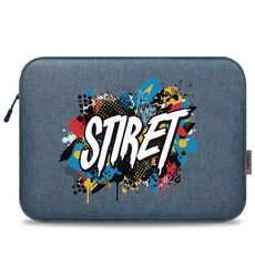 HAWEEL Stampa su richiesta Custodia per tablet da 16 pollici con cerniera Borsa per laptop da 15-16,7 pollici (blu scuro)