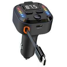 C69 PD 30W Caricabatterie rapido Trasmettitore FM Caricabatterie per auto Bluetooth con cavo estensibile di tipo C