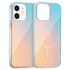 Per iPhone 12 Custodia per telefono MagSafe con texture incisa al laser (luce rossa)