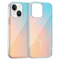 Per iPhone 15 Custodia per telefono MagSafe con texture incisa al laser (luce rossa)