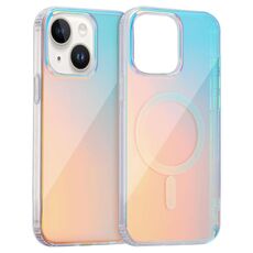 Per iPhone 15 Plus Custodia per telefono MagSafe con texture incisa al laser (luce rossa)