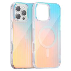Per iPhone 16 Pro Max Custodia per telefono MagSafe con texture incisa al laser (strisce verticali)