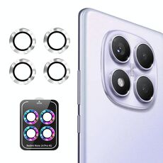 Per Redmi Note 14 Pro 4G Global ENKAY Hat-Prince 9H Obiettivo della fotocamera posteriore Pellicola in vetro temperato in lega di alluminio (argento)
