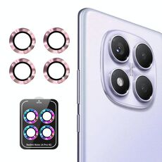 Per Redmi Note 14 Pro 4G Global ENKAY Hat-Prince 9H Obiettivo della fotocamera posteriore Pellicola in vetro temperato in lega di alluminio (rosa)
