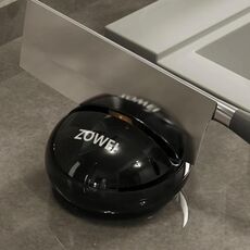 Affilacoltelli a ventosa per cucina, mini utensile per affilatura, utensile per affilatura rapida in acciaio al tungsteno (nero)