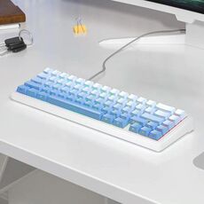 Tastiera meccanica AULA F65 67 tasti 2.4G / BT / cablata a tre modelli RGB Gaske (asse sfumato blu-viola)