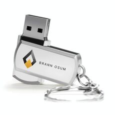 Unità flash USB 2.0 rotante in metallo Stampa su richiesta, memoria: 256 GB (BRANN OSUM)