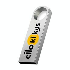 Unità flash USB 2.0 in metallo Stampa su richiesta, memoria: 16 GB (argento)