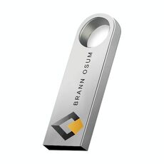 Unità flash USB 2.0 in metallo Stampa su richiesta, memoria: 16 GB (argento)