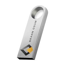 Unità flash USB 2.0 in metallo Stampa su richiesta, memoria: 256 GB (argento)