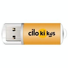 Unità flash USB 2.0 in metallo colorato Stampa su richiesta, memoria: 64 GB (giallo)
