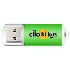 Unità flash USB 2.0 in metallo colorato Stampa su richiesta, memoria: 128 GB (verde)