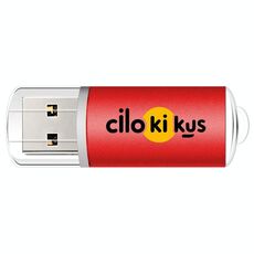 Unità flash USB 2.0 in metallo colorato Stampa su richiesta, memoria: 256 GB (rosso)