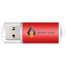 Unità flash USB 2.0 in metallo colorato Stampa su richiesta, memoria: 8 GB (rosso)