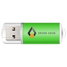 Unità flash USB 2.0 in metallo colorato Stampa su richiesta, memoria: 8 GB (verde)