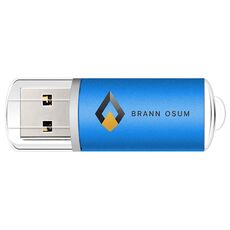 Unità flash USB 2.0 in metallo colorato Stampa su richiesta, memoria: 16 GB (blu)
