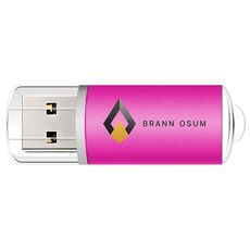 Chiavetta USB 2.0 in metallo colorato Stampa su richiesta, Memoria: 16 GB (Rosa rossa)