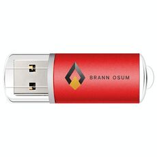 Unità flash USB 2.0 in metallo colorato Stampa su richiesta, memoria: 32 GB (rosso)