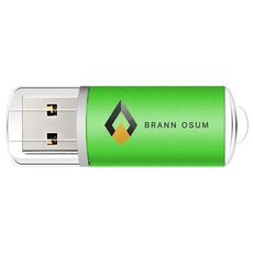 Unità flash USB 2.0 in metallo colorato Stampa su richiesta, memoria: 32 GB (verde)