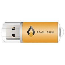 Unità flash USB 2.0 in metallo colorato Stampa su richiesta, memoria: 64 GB (giallo)
