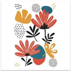 Stampa su tela decorativa EPSON Inkjet 320g senza cornice, su richiesta, dimensioni: 50x50 cm (fiori)