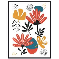 Dipinto decorativo con stampa su cornice PS su richiesta, dimensioni: 15x20 cm (fiori)