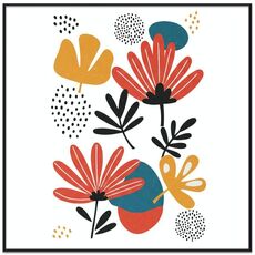 Dipinto decorativo con cornice PS Stampa su richiesta, dimensioni: 30x30 cm (fiori)